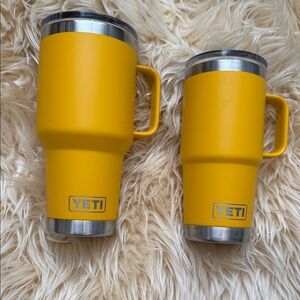 Yeti Bright Yellow Travel Mugs